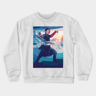 Abstract water bender Crewneck Sweatshirt